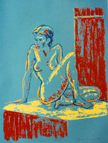 "Nude in Blue"